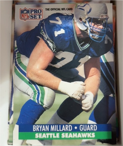 1991 Pro Set #303 Bryan Millard Seattle Seahawks — front