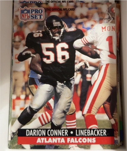 1991 Pro Set #92a Darion Conner Atlanta Falcons — front