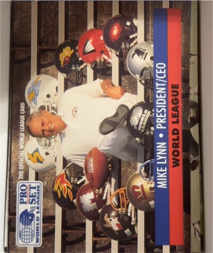1991 Pro Set World League #1 Mike Lynn — front