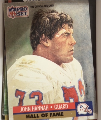 1990 Pro Set #73 John Hannah — front