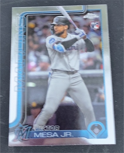 2025 Topps Update Series #US220 Victor Mesa Jr. (RC) Miami Marlins — front