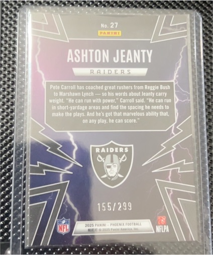 2025 Panini Phoenix #27 Ashton Jeanty — front