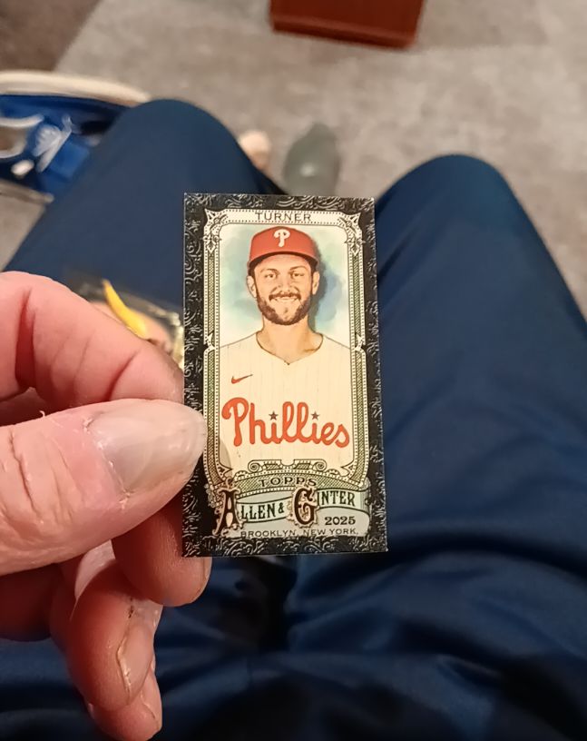 2025 Topps Allen & Ginter #141 Trea Turner Mini Black Border — front