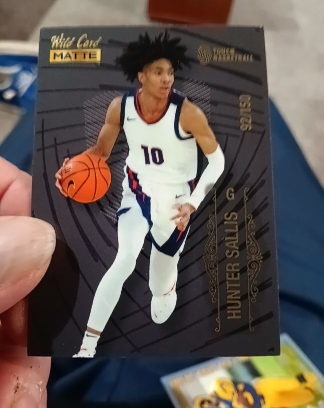 2022 Wild Card Matte #MB-26 Hunter Sallis — front