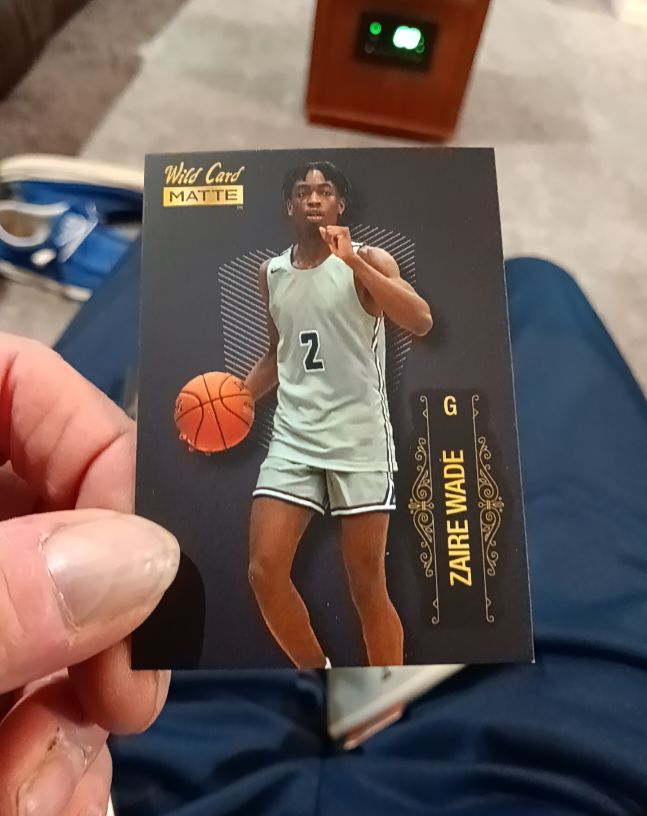 2022 Wild Card Matte #MB-76 Zaire Wade — front