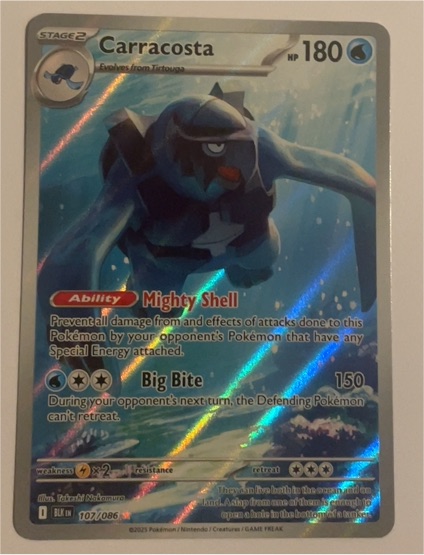 2025 Pokémon TCG Black Bolt #107 Carracosta Illustration Rare — front