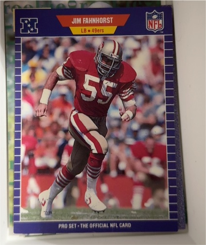 1989 Pro Set #374 Jim Fahnhorst San Francisco 49ers — front