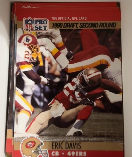 1990 Pro Set #722 Eric Davis — front