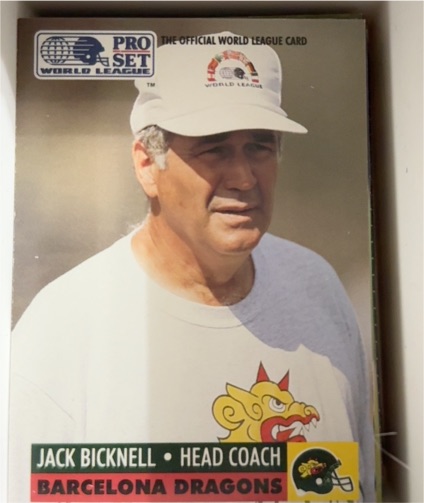 1991 Pro Set #3 Jack Bicknell — front