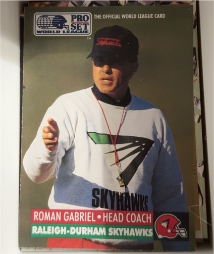 1991 Pro Set World League #24 Roman Gabriel — front