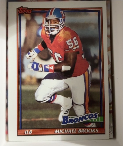 1991 Topps #559 Michael Brooks Denver Broncos — front