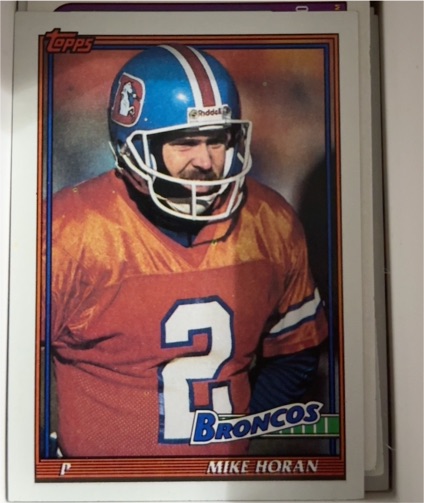 1991 Topps #560 Mike Horan Denver Broncos — front