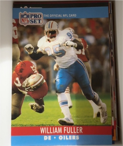 1990 Pro Set #510 William Fuller Houston Oilers — front