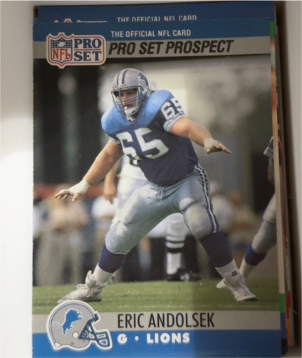 1990 Pro Set #731 Eric Andolsek — front