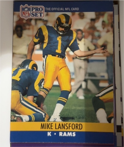 1990 Pro Set #552 Mike Lansford — front
