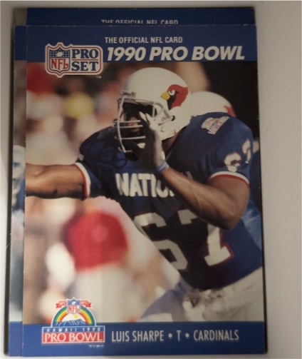 1990 Pro Set #402 Luis Sharpe — front