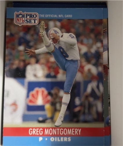 1990 Pro Set #P Greg Montgomery — front