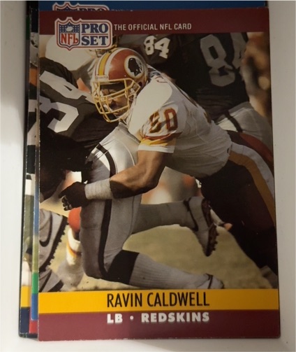 1990 Pro Set #662 Ravin Caldwell — front