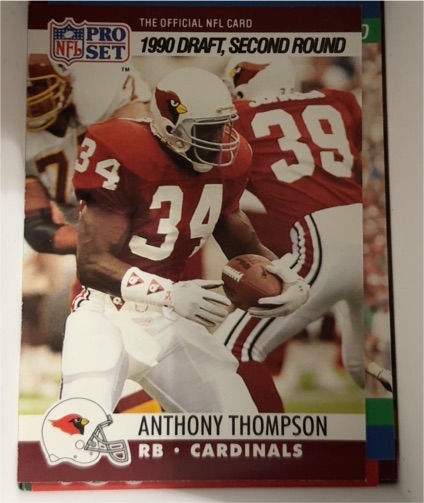 1990 Pro Set #700 Anthony Thompson — front