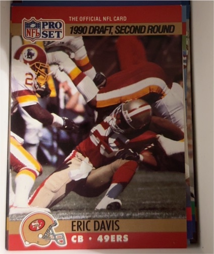 1990 Pro Set #722 Eric Davis — front