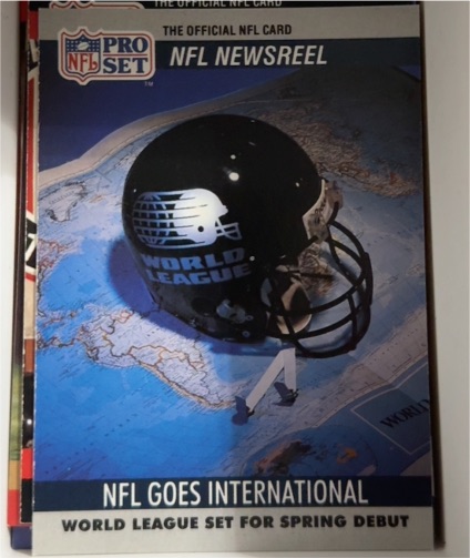 1990 Pro Set #788 NFL Goes International — front