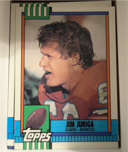 1990 Topps #40 Jim Juriga Denver Broncos — front