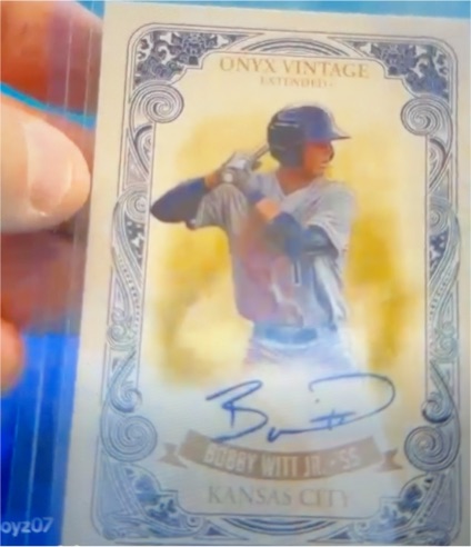 2021 Onyx Vintage Extended #Bobby Witt Jr. Kansas City Royals — front