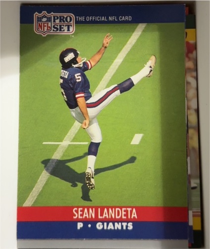 1990 Pro Set #597 Sean Landeta — front