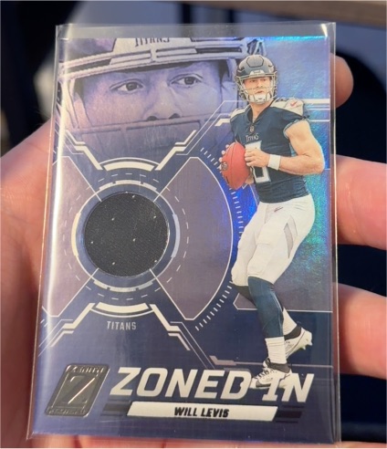 2023 Panini Zenith #ZI-WLS Will Levis Zoned In Rookie Patch — front