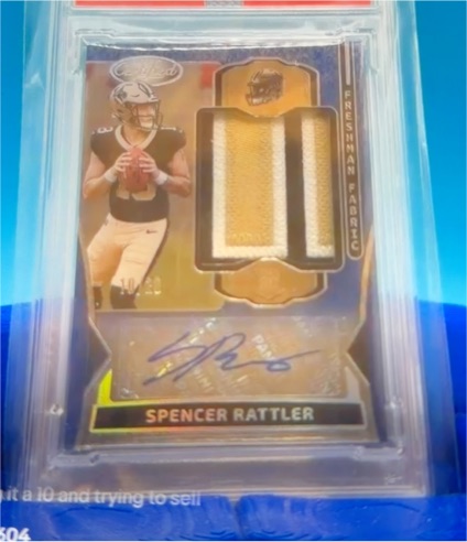 2024 Panini Certified Freshman Fabric #FMS-SRR Spencer Rattler — front