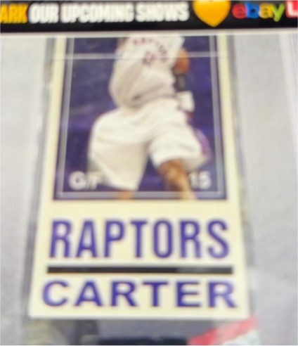 2003-04 Fleer Platinum Big Signs Vince Carter #15BS Toronto Raptors — front