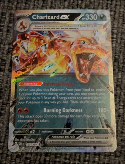 2022 Pokémon Scarlet & Violet SV03: Obsidian Flames #125 Charizard ex — front