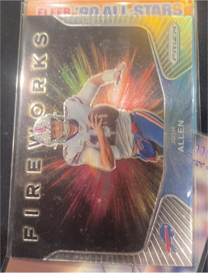 2020 Panini Prizm #18 Josh Allen Fireworks — front