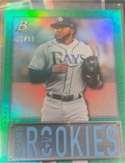 2022 Bowman Platinum Renowned Rookies #RR-4 Vidal Brujan — front