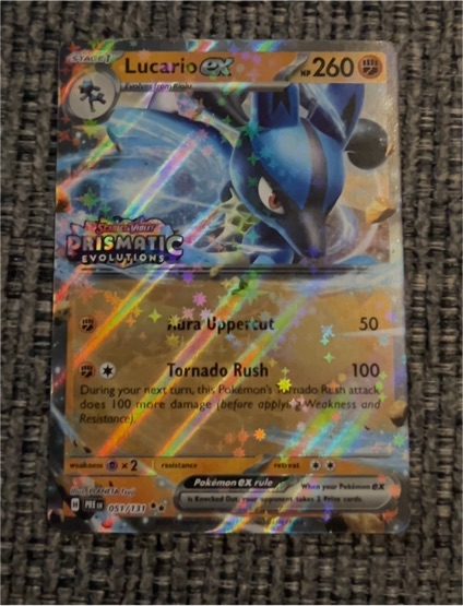 2025 Pokémon Prismatic Evolutions #051 Lucario ex — front