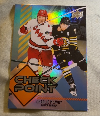 2024-25 Upper Deck Series 1 Check Point #CP-23 Charlie McAvoy — front