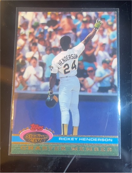 1991 Topps Stadium Club Charter Member #NNO Rickey Henderson — front
