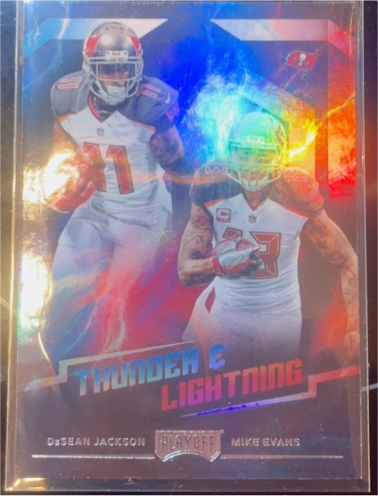 2018 Panini Playoff Thunder & Lightning #18 DeSean Jackson / Mike Evans — front