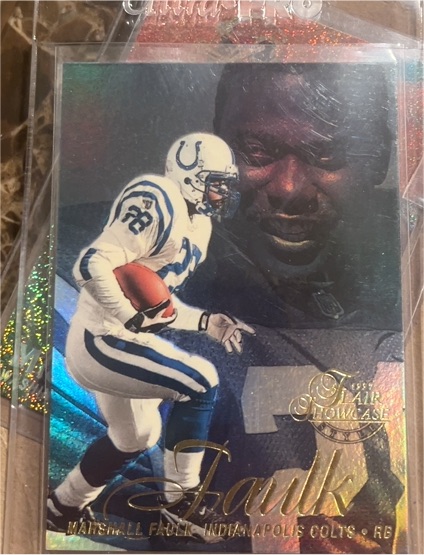 1997 Flair Showcase Row 2 #39 Marshall Faulk Indianapolis Colts RB — front