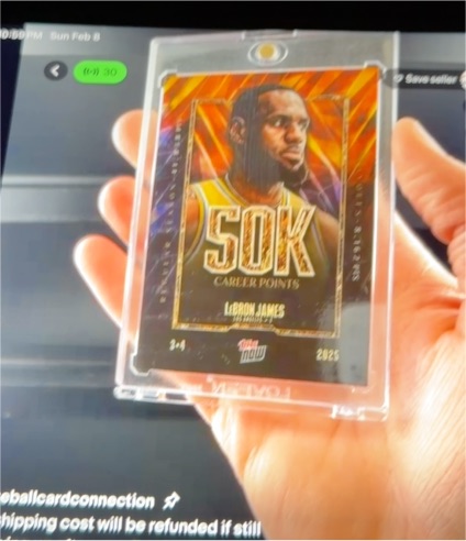 2025 Topps Now #12 LeBron James 50K Career Points — front