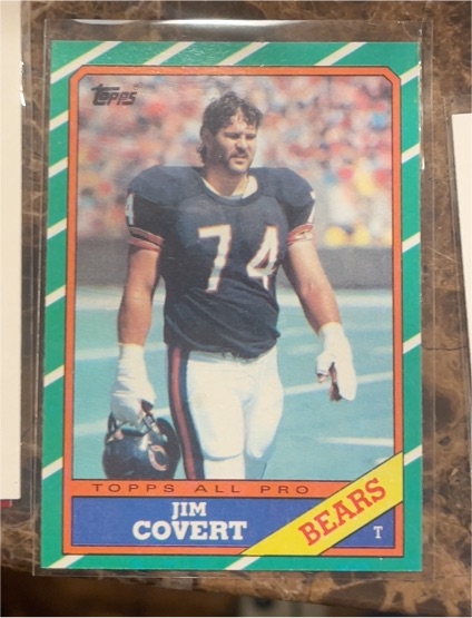 1986 Topps Football #16 Jim Covert — front