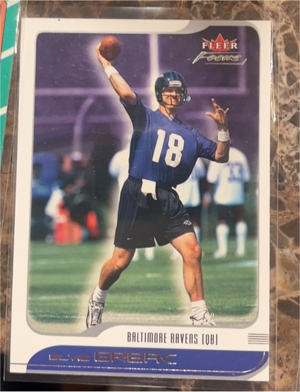2001 Fleer Focus #121 Elvis Grbac Baltimore Ravens — front