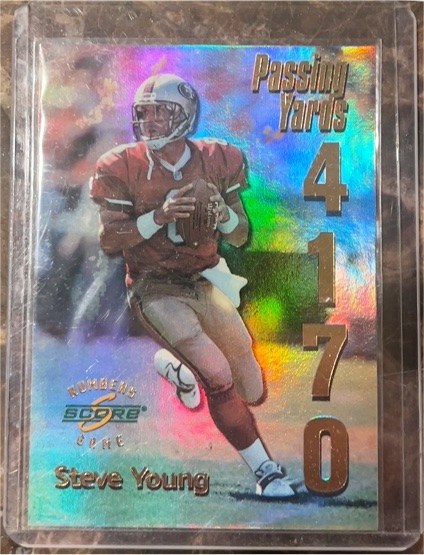 1999 Score #2 Steve Young Numbers Game — front