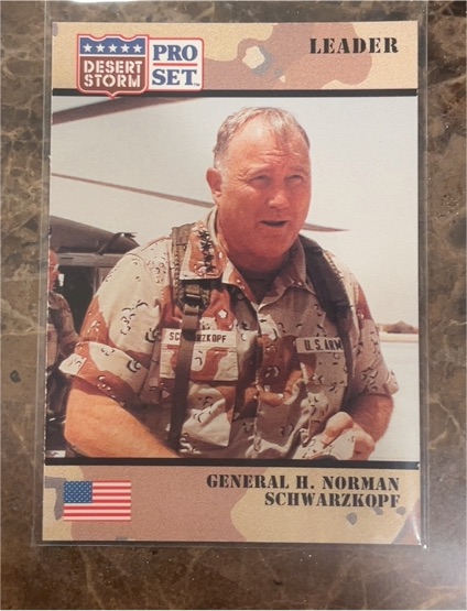 1991 Pro Set Desert Storm #89 General H. Norman Schwarzkopf — front