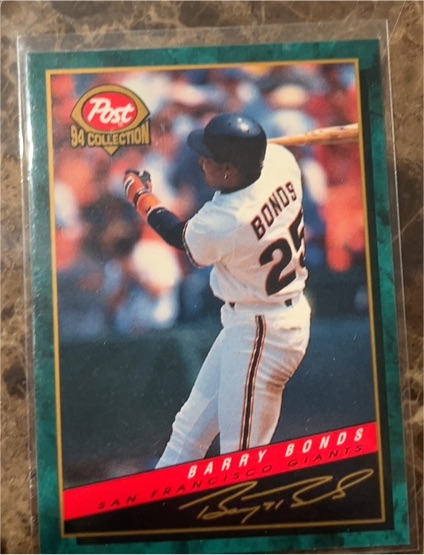 1994 Post Collection #11 Barry Bonds — front