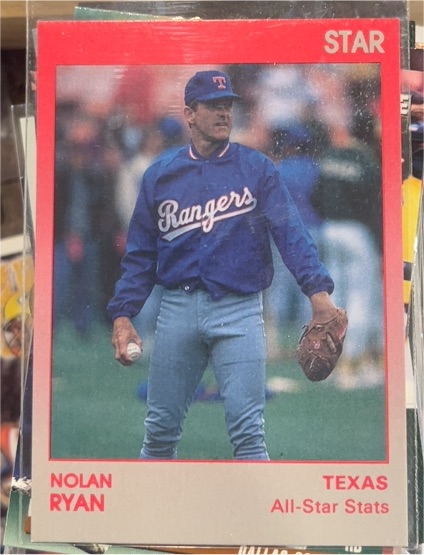 1991 Star #5 Nolan Ryan Texas Rangers All-Star Stats — front