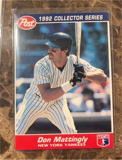 1992 Post Collector Series #3 Don Mattingly — front