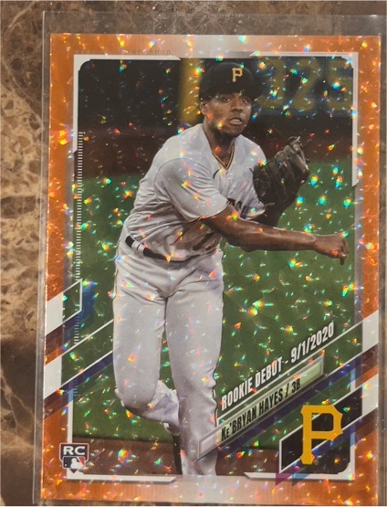 2021 Topps Update #US257 Ke'Bryan Hayes Rookie Debut Orange Foil — front