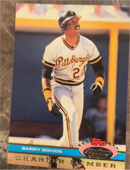 1991 Topps Stadium Club Charter Member #NNO Barry Bonds — front