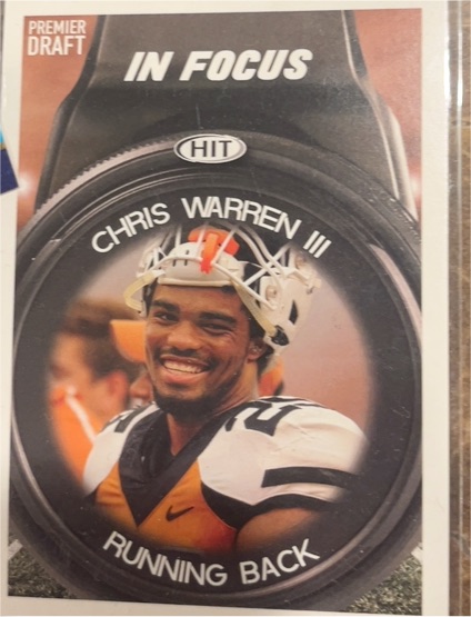 2018 SAGE HIT Premier Draft #112 Chris Warren III — front